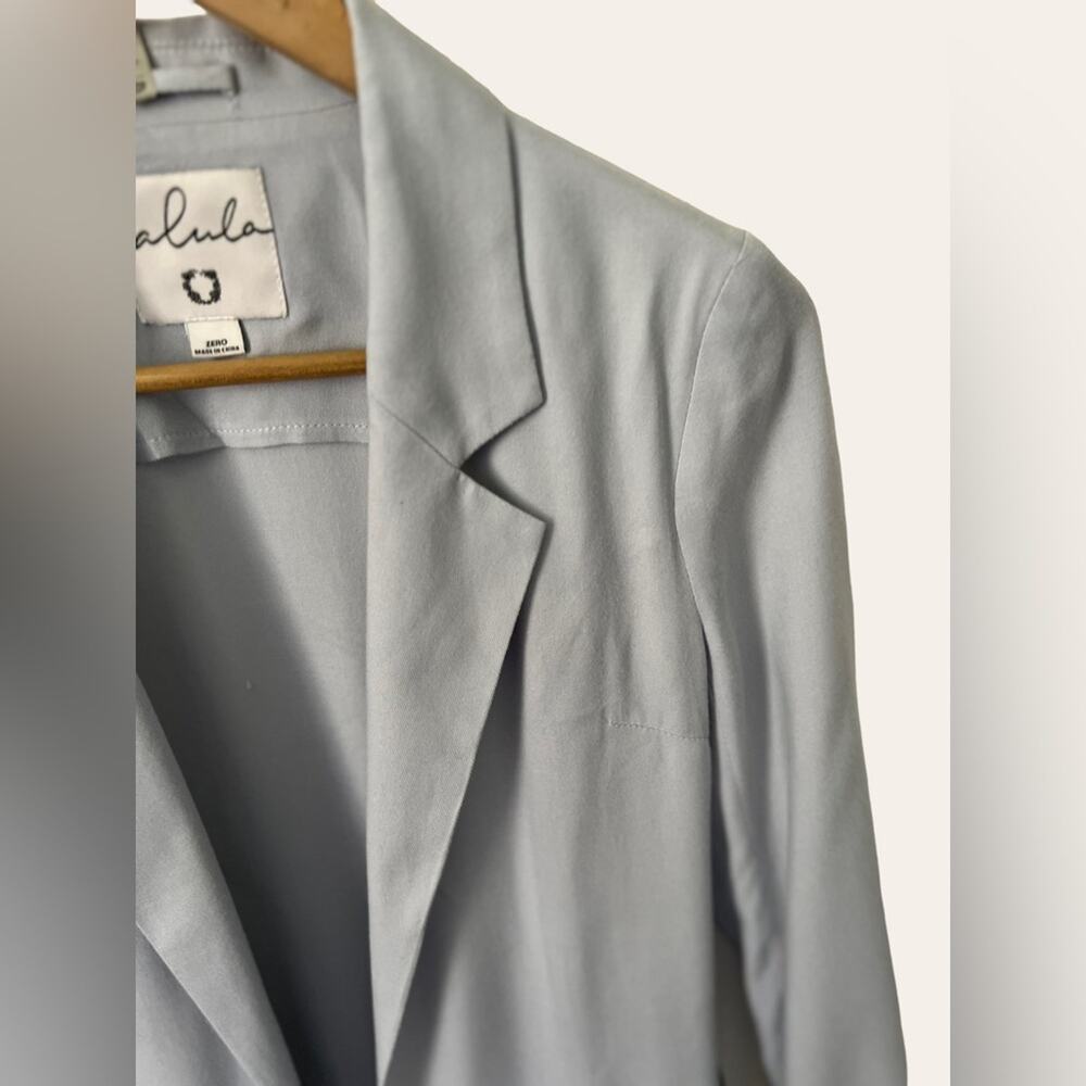 Aritzia Talula Light Blue Oversized Blazer Cardigan Jacket Size 0 - Picture 9 of 10